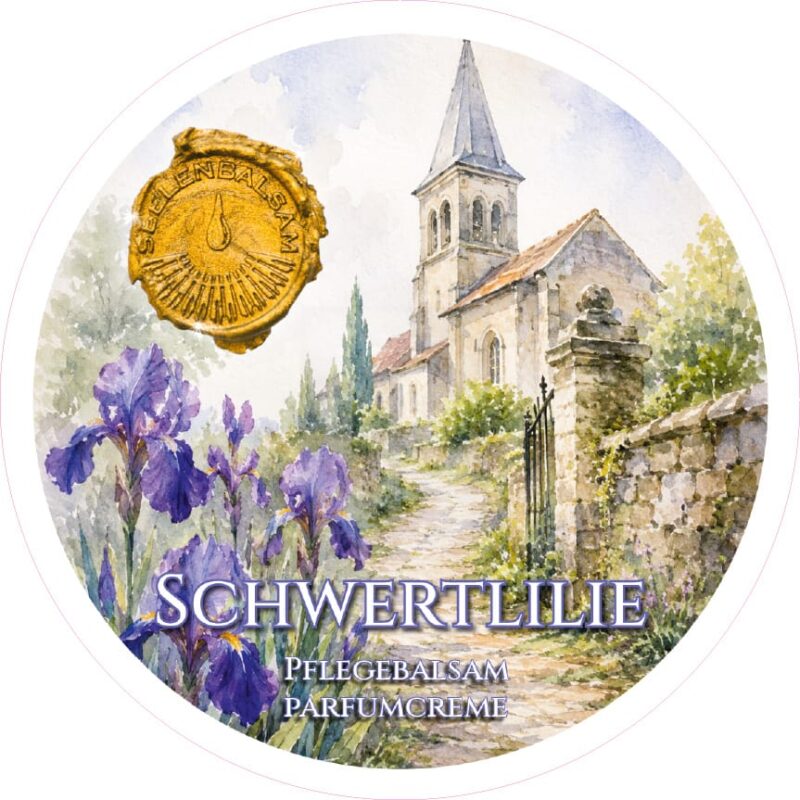 Pflegebalsam und Parfumcreme schwertlilie